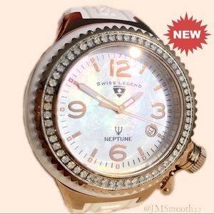 💎🆕 Swiss Legend 60 Diamonds mother of pearl face & Rosegold watch 723